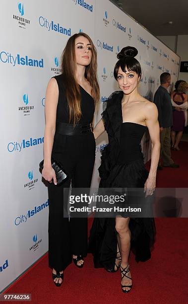 Actress Dominik Garcia-Lorido and Prima Ballerina Lorena Feijoo arrive at Anchor Bay Films' "City Island" premiere held at the Landmark Theater on...