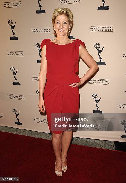 Actress Edie Falco attends an evening with "Nurse Jackie" at Leonard H. Goldenson Theatre on March 15, 2010 in North Hollywood, California.