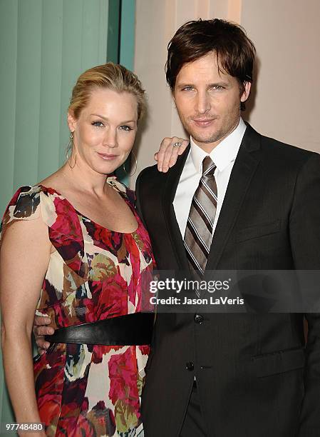Actress Jennie Garth and actor Peter Facinelli attend an evening with "Nurse Jackie" at Leonard H. Goldenson Theatre on March 15, 2010 in North...
