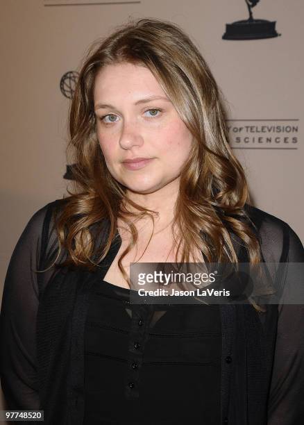Actress Merritt Wever attends an evening with "Nurse Jackie" at Leonard H. Goldenson Theatre on March 15, 2010 in North Hollywood, California.