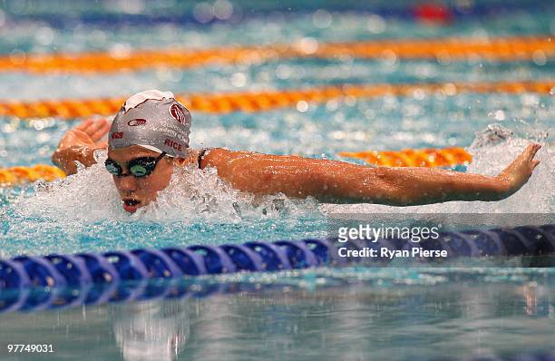 Stephanie Rice of Australia in action during the Women's 200m Individual Medley Final during day one of the 2010 Australian Swimming Championships at...
