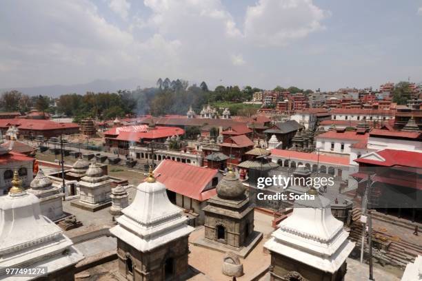 pashupatinath tempel und die verbrennung ghats in kathmandu, nepal - wasserleiche stock-fotos und bilder
