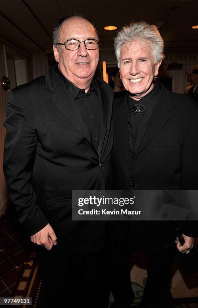 Exclusive* Jon Landau and Graham Nash attends the 25th Annual Rock and Roll Hall of Fame Induction Ceremony at The Waldorf=Astoria on March 15, 2010...