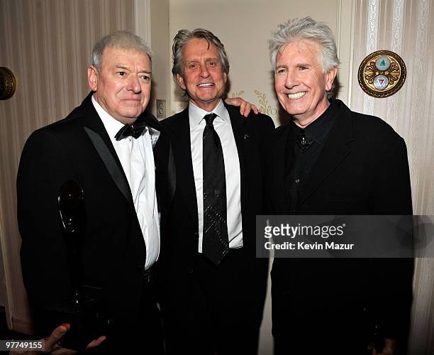 Exclusive* Allan Clarke, Michael Douglas and Graham Nash attends the 25th Annual Rock and Roll Hall of Fame Induction Ceremony at The Waldorf=Astoria...
