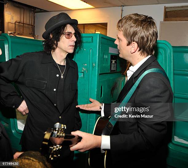 Exclusive* Peter Wolf and Rob Thomas attends the 25th Annual Rock and Roll Hall of Fame Induction Ceremony at The Waldorf=Astoria on March 15, 2010...