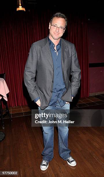 Actor/Comedian Bob Saget attends the Alliance For Children's Rights "Right To Laugh" Fundraiser at the Catalina Jazz Club on March 15, 2010 in...