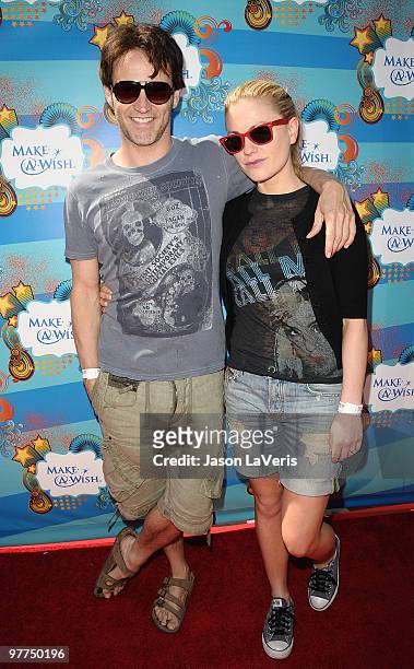 Actor Stephen Moyer and actress Anna Paquin attend the Make-A-Wish Foundation event at Santa Monica Pier on March 14, 2010 in Santa Monica,...
