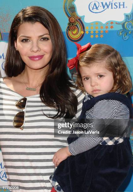 Actress Ali Landry and daughter Estela Monteverde attend the Make-A-Wish Foundation event at Santa Monica Pier on March 14, 2010 in Santa Monica,...