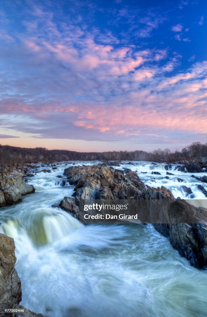 Sunset over Great Falls, Fairfax County, Virginia, USA