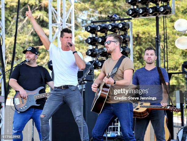 Brad Rempel and Curtis Rempel of High Valley perform on Day 3 of County Summer Music Festival at Sonoma County Fairgrounds on June 17, 2018 in Santa...