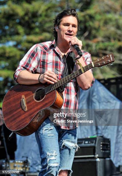 Singer Joe Nichols performs on Day 3 of County Summer Music Festival at Sonoma County Fairgrounds on June 17, 2018 in Santa Rosa, California.