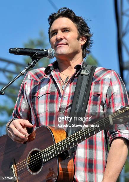 Singer Joe Nichols performs on Day 3 of County Summer Music Festival at Sonoma County Fairgrounds on June 17, 2018 in Santa Rosa, California.