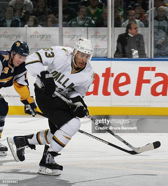 Mike Ribeiro of the Dallas Stars skates against the Buffalo Sabres at the HSBC Arena on March 10, 2010 in Buffalo, New York.