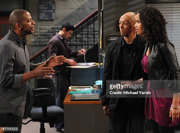 Darnell Williams , J.R. Martinez and Shannon Kane in a scene that airs the week of March 22, 2010 on Disney General Entertainment Content via Getty...