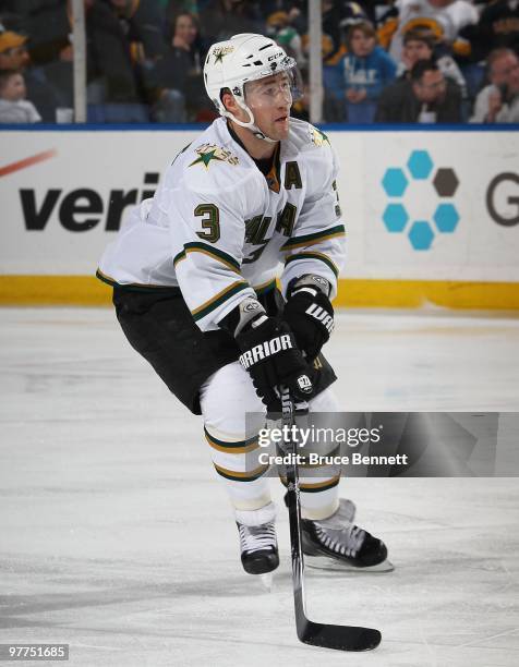 Stephane Robidas of the Dallas Stars skates against the Buffalo Sabres at the HSBC Arena on March 10, 2010 in Buffalo, New York.