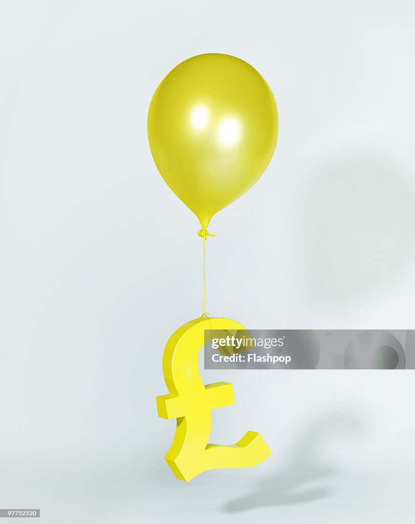 Balloon lifting Pound sign