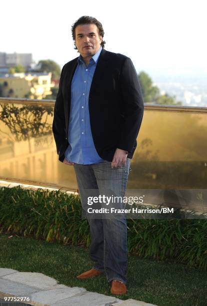 Simon Monjack, husband of deceased actress Brittany Murphy, at his home during a portrait session on January 13, 2010 in Hollywood, California.