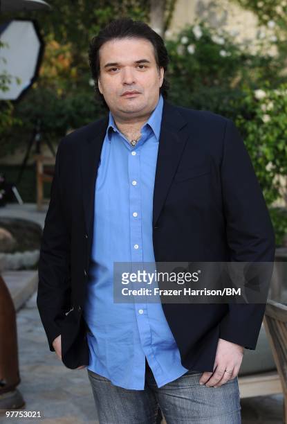 Simon Monjack, husband of deceased actress Brittany Murphy, at his home during a portrait session on January 13, 2010 in Hollywood, California.