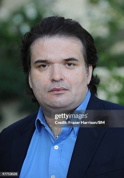 Simon Monjack, husband of deceased actress Brittany Murphy, at his home during a portrait session on January 13, 2010 in Hollywood, California.