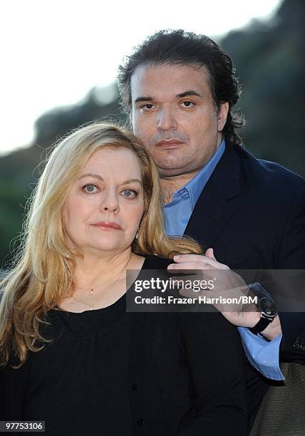 Simon Monjack, husband of deceased actress Brittany Murphy and Sharon Murphy mother of Brittany Murphy, during a photo shoot on January 13, 2010 in...