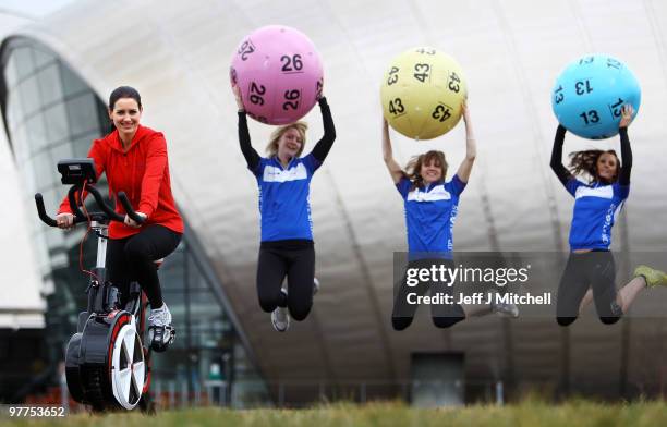 Television presenter Kirsty Gallacher launches the Scottish leg of The National Lottery�s Britain Has Ball Tour on March 16, 2010 in Glasgow,...