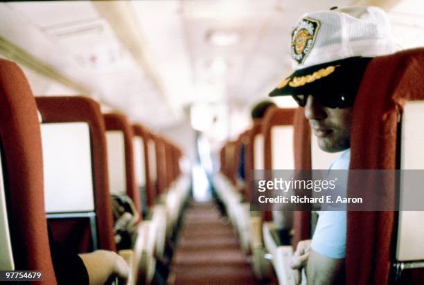 Billy Joel posed on his tour Aeroplane during his 1980 tour of the US Midwest