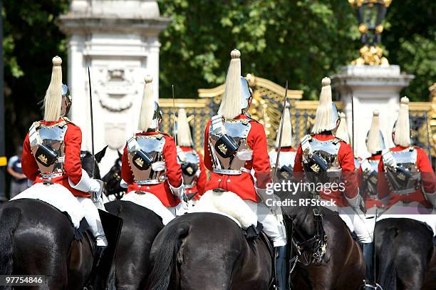 trooping the colour, palácio de buckingham - buckingham palace imagens e fotografias de stock