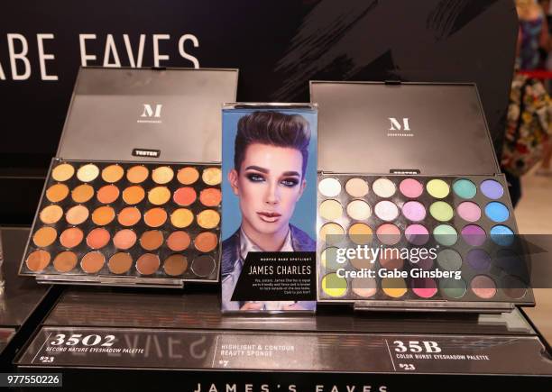 Makeup is displayed during a Morphe store opening at the Miracle Mile Shops at Planet Hollywood Resort & Casino on June 16, 2018 in Las Vegas, Nevada.