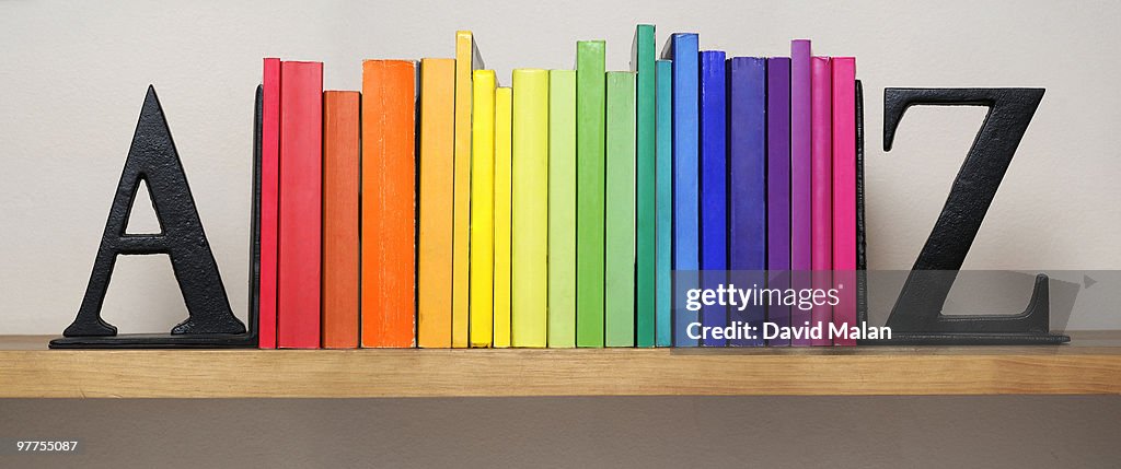 Spectrum of books between A & Z bookends