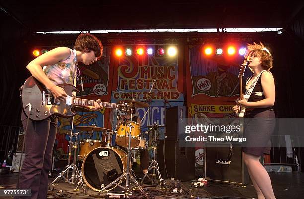 Carrie Brownstein, Janet Weiss and Corin Tucker of Sleater-Kinney