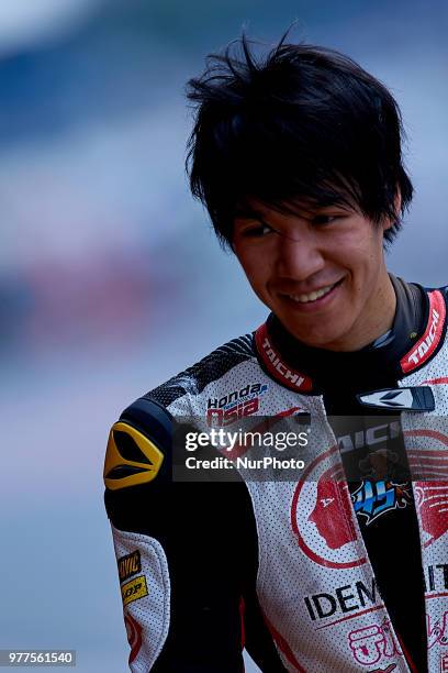 Tetsuta Nagashima of Japan and Idemitsu Honda Team Asia Kalex during the free practice of the Gran Premi Monster Energy de Catalunya, Circuit of...