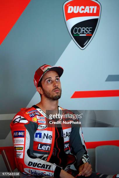 Andrea Dovizioso of Italy and Ducati Team during the qualifying of the Gran Premi Monster Energy de Catalunya, Circuit of Catalunya, Montmelo,...