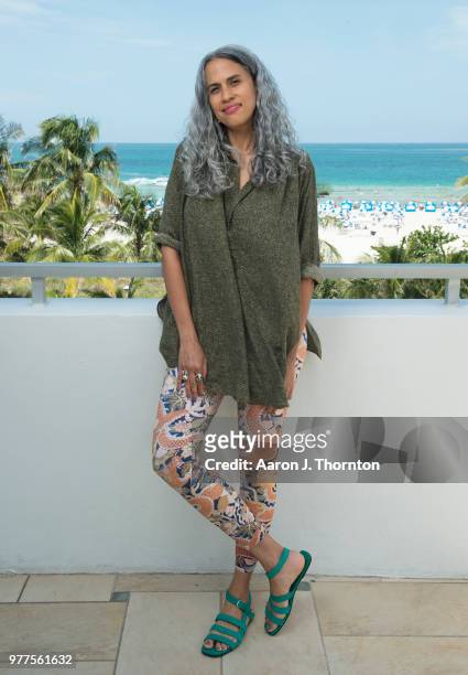 Producer Mimi Valdes poses for a portrait during the 22nd Annual American Black Film Festival at the Loews Miami Beach Hotel on June 16, 2018 in...