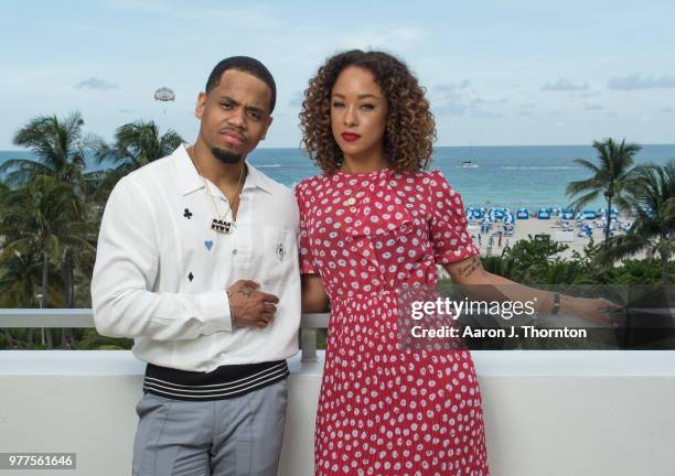 Actors Tristan Mack Wilds and Chaley Rose pose for a portrait during the 22nd Annual American Black Film Festival at the Loews Miami Beach Hotel on...