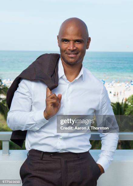 Actor Dondre Whitfield poses for a portrait during the 22nd Annual American Black Film Festival at the Loews Miami Beach Hotel on June 16, 2018 in...