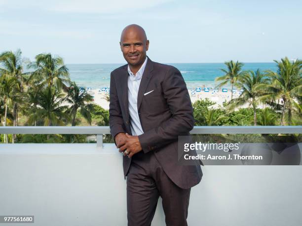 Actor Dondre Whitfield poses for a portrait during the 22nd Annual American Black Film Festival at the Loews Miami Beach Hotel on June 16, 2018 in...