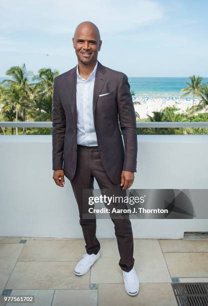 Actor Dondre Whitfield poses for a portrait during the 22nd Annual American Black Film Festival at the Loews Miami Beach Hotel on June 16, 2018 in...