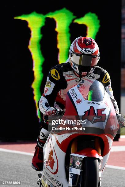 Tetsuta Nagashima of Japan and Idemitsu Honda Team Asia Kalex during the race day of the Gran Premi Monster Energy de Catalunya, Circuit of...