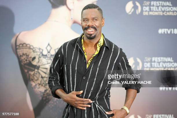 Actor Colman Domingo poses during a photocall for the TV show "Fear the walking dead" as part of the 58th Monte-Carlo Television Festival on June 18,...