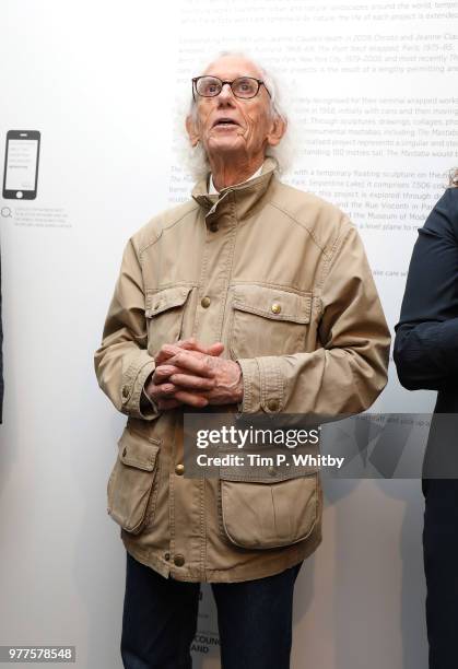 Artist Christo unveils his first UK outdoor work, a 20m high installation on Serpentine Lake, with accompanying exhibition at The Serpentine Gallery...