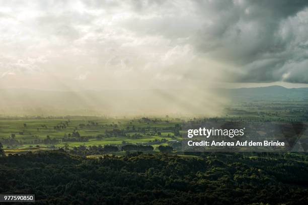 rain is coming.. - auf dem land stock pictures, royalty-free photos & images