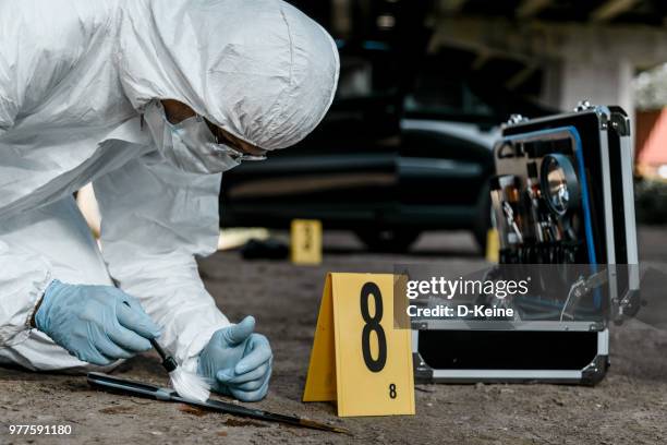 forensic science - evidence bag knife stock pictures, royalty-free photos & images