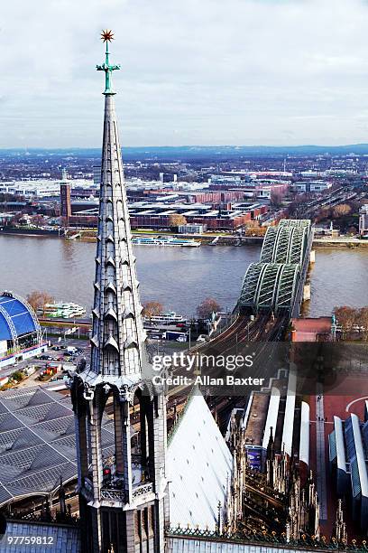 skyline from cathedral - köln skyline stock pictures, royalty-free photos & images