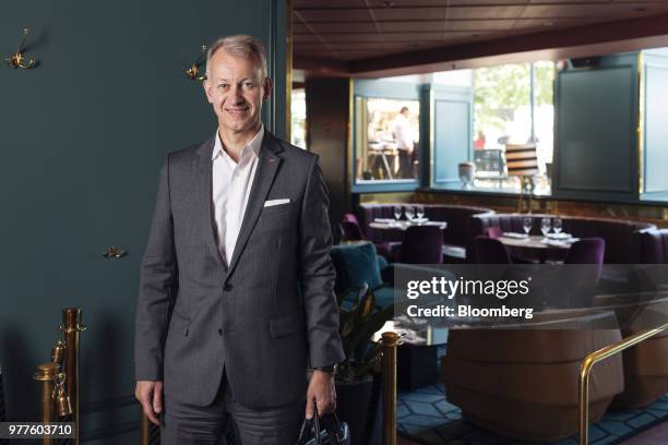 Even Frydenberg, chief executive officer of Scandic Hotels Group AB, poses for a photograph inside the Haymarket By Scandic Hotel, following an...