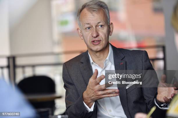 Even Frydenberg, chief executive officer of Scandic Hotels Group AB, gestures while speaking during an interview in Stockholm, Sweden, on Friday,...