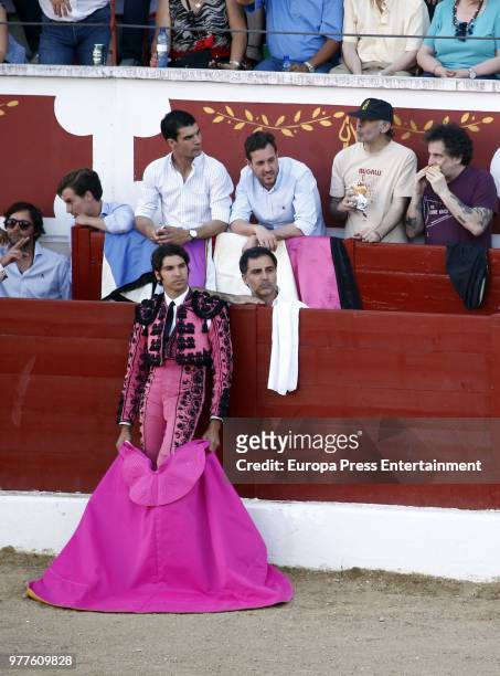 Andres Calamaro attend Cayetano Rivera performance during a bullfighting on June 17, 2018 in Torrejon De Ardoz, Spain.