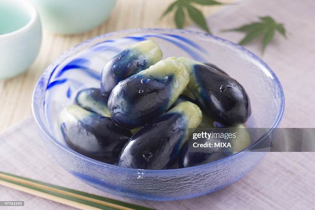 Mini egg plant pickles