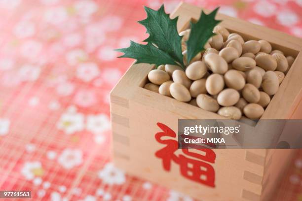 soybean for setsubun - setsubun stock pictures, royalty-free photos & images