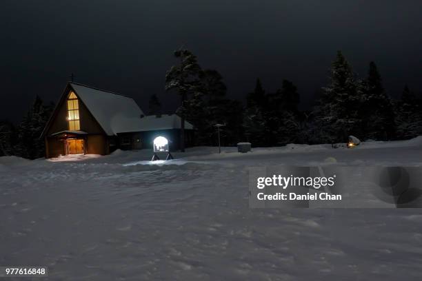 a church in saariselka, finland - saariselka stock pictures, royalty-free photos & images