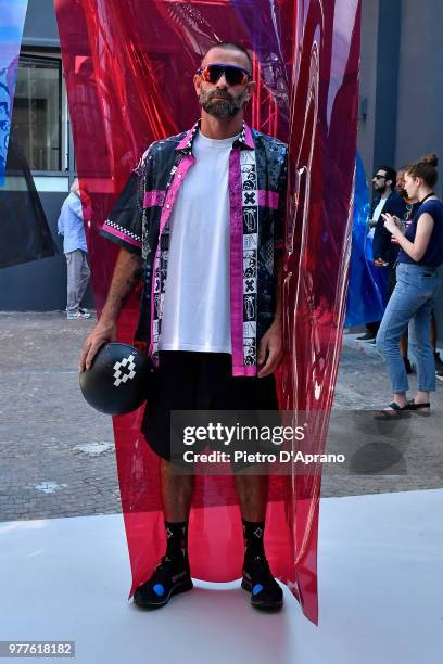 Marcelo Burlon attends the N.21 show during Milan Men's Fashion Week Spring/Summer 2019 on June 18, 2018 in Milan, Italy.